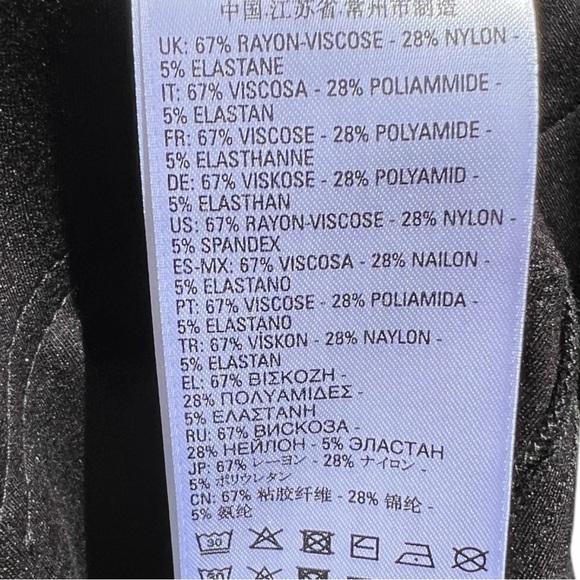 🌻NEW w/tags Diesel Black Full-Zip Midi Skirt in Milano Knit SIze 24/XS - Picture 14 of 15